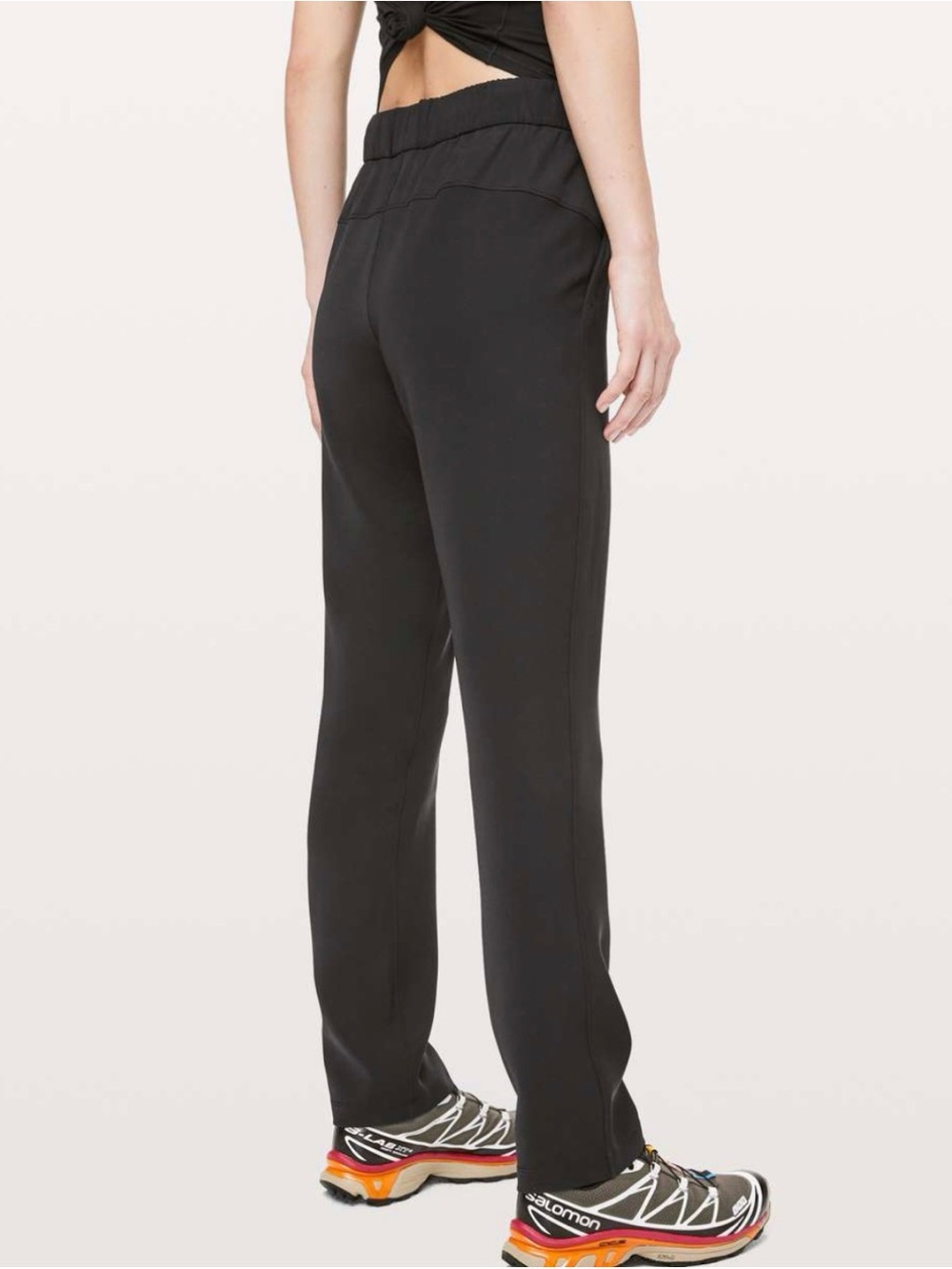 Lululemon NWT On The Fly Full Length *Woven Pants Black Size 10 Athleisure - Picture 3 of 12